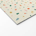 Retro abstract christmas decoration pattern Welcome Mat Gallery Image 2