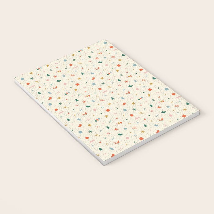 Retro abstract christmas decoration pattern Notebook Gallery Image 3