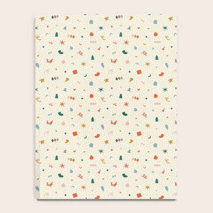 Retro abstract christmas decoration pattern Notebook Gallery Image 4