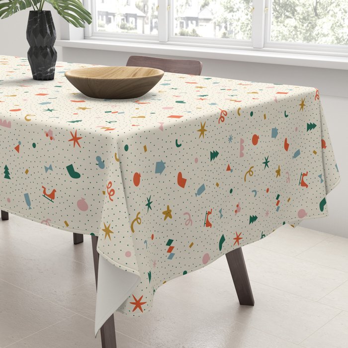 Retro abstract christmas decoration pattern Tablecloth Gallery Image 3