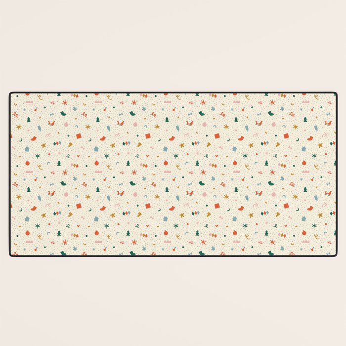Retro abstract christmas decoration pattern Desk Mat Gallery Image 3