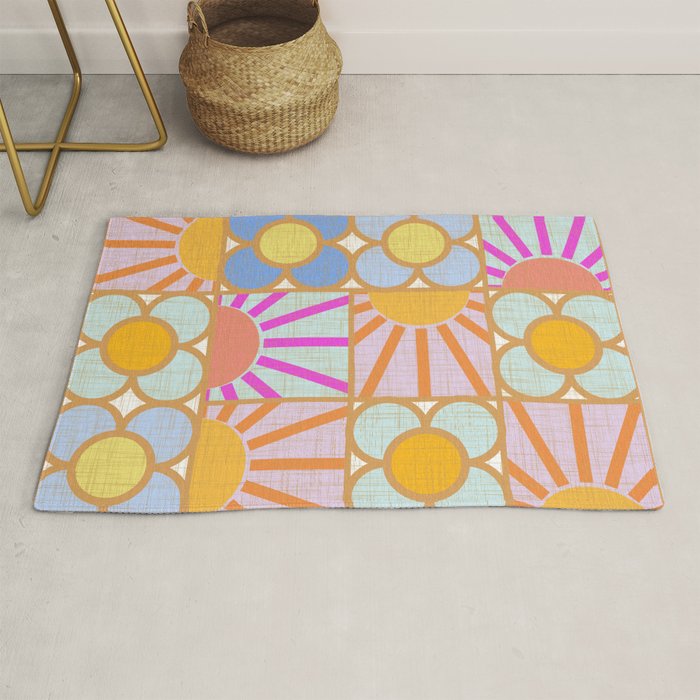 Sun and Blooms Patchwork Rug Gallery Image 1