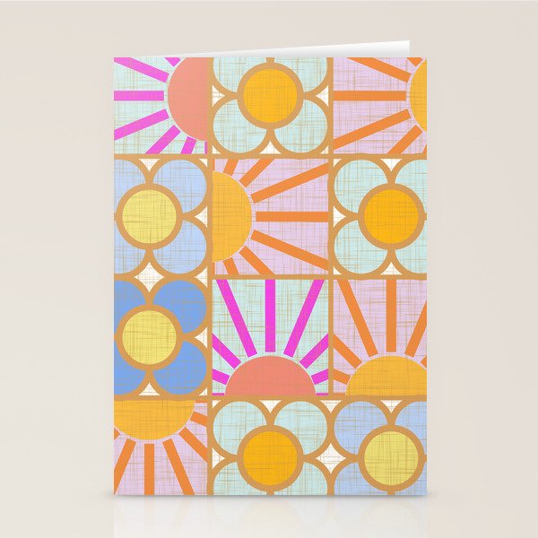 Sun and Blooms Patchwork Stationery Card Gallery Image 2