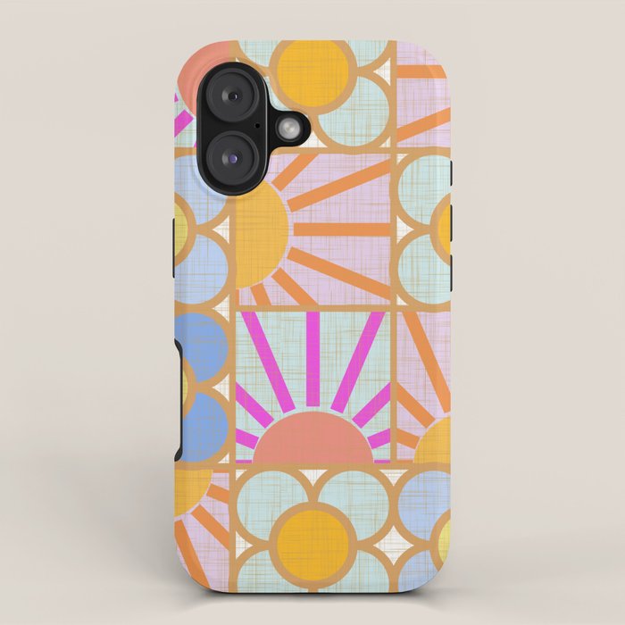 Sun and Blooms Patchwork iPhone Case Gallery Image 1
