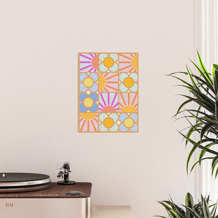 Sun and Blooms Patchwork Poster Gallery Image 2