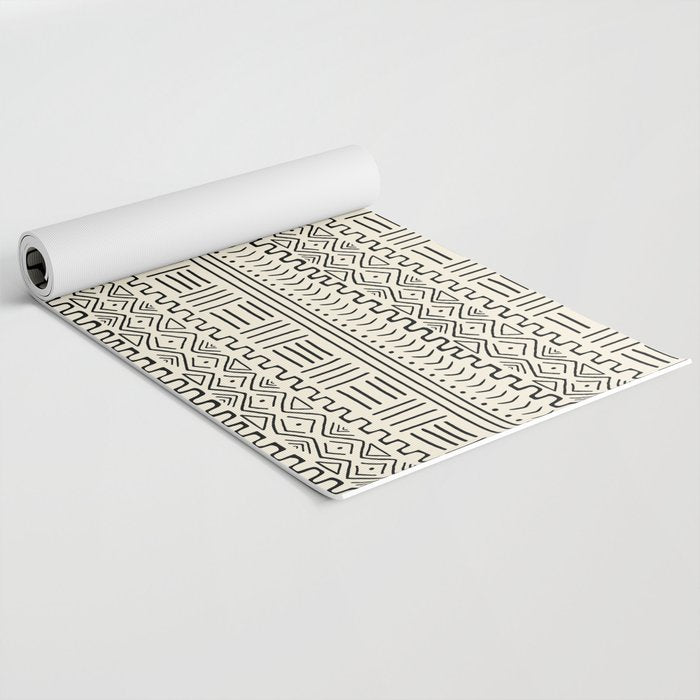 Mud Cloth on Cream Yoga Mat Gallery Image 2