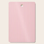 Ultra Fine Stripes Narrow Vertical Stripe Pattern in Fresh Cottage Pink and White Cutting Board Gallery Image 1