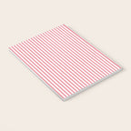 Ultra Fine Stripes Narrow Vertical Stripe Pattern in Fresh Cottage Pink and White Notebook Gallery Image 3