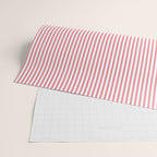 Ultra Fine Stripes Narrow Vertical Stripe Pattern in Fresh Cottage Pink and White Wrapping Paper Gallery Image 2