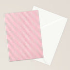 Ultra Fine Stripes Narrow Vertical Stripe Pattern in Fresh Cottage Pink and White Stationery Card Gallery Image 2