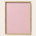 Ultra Fine Stripes Narrow Vertical Stripe Pattern in Fresh Cottage Pink and White Serving Tray Gallery Image 1