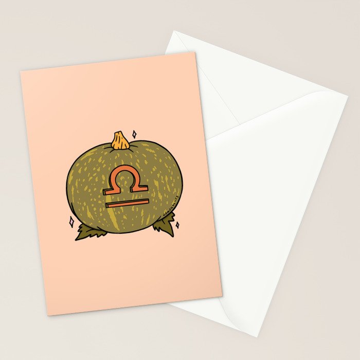 Libra Pumpkin Stationery Card Gallery Image 2