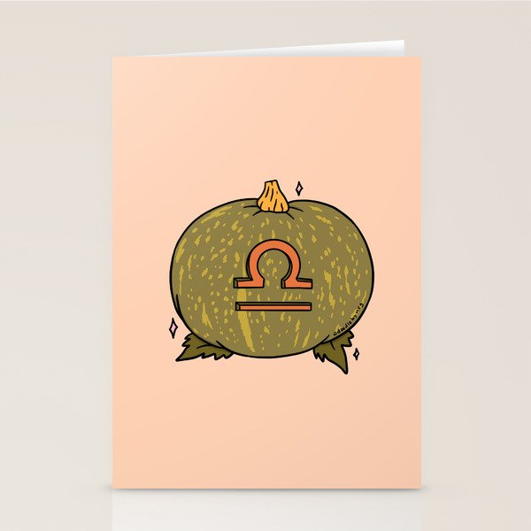 Libra Pumpkin Stationery Card Gallery Image 2