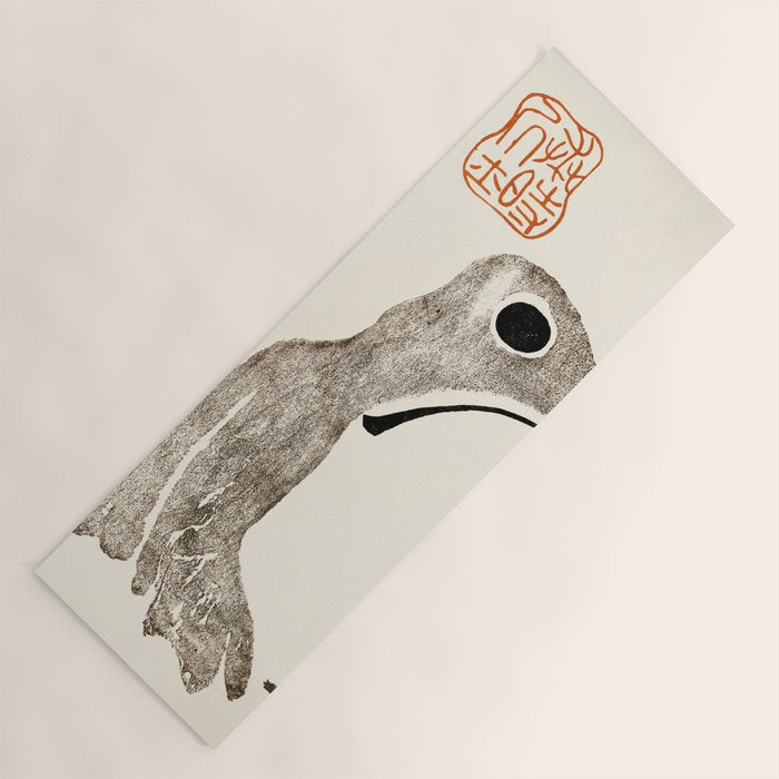 Unimpressed Frog Meika Gafu by Matsumoto Hoji 1814 - Frog Yoga Mat Gallery Image 1