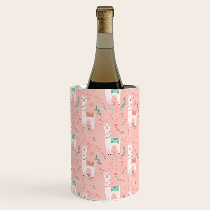 Lovely Llama on Pink Wine Chiller Gallery Image 3
