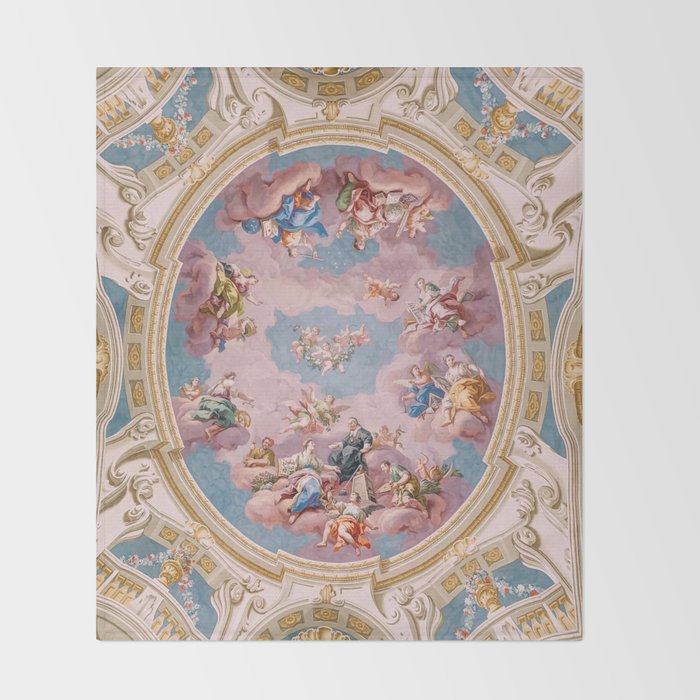 Ceiling Fresco Bartolomeo Altomonte Admont Abbey Throw Blanket Gallery Image 2