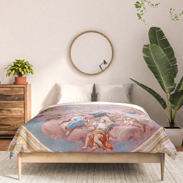 Ceiling Fresco Bartolomeo Altomonte Admont Abbey Comforter Gallery Image 3