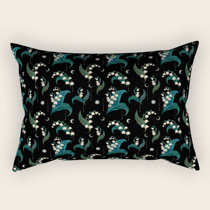 Lily of the Valley - May Flower Rectangular Pillow Gallery Image 1