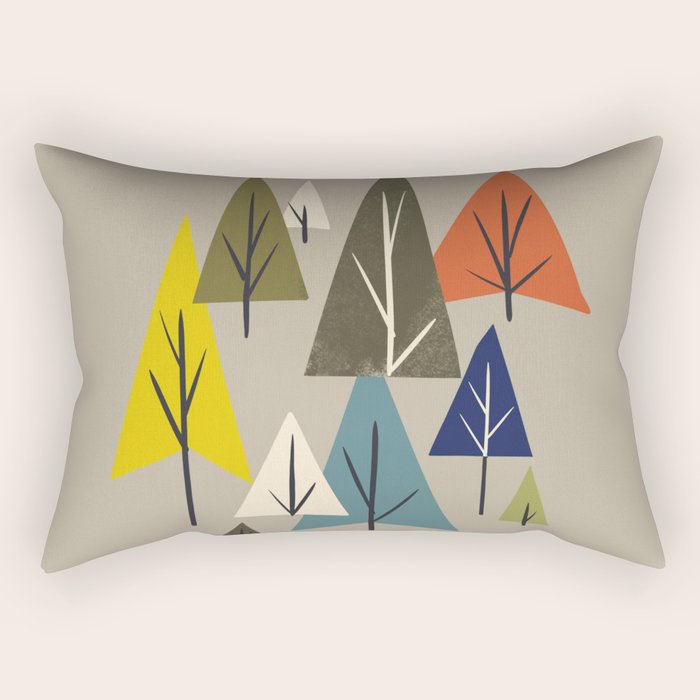 Multicolor Pines Rectangular Pillow Gallery Image 2