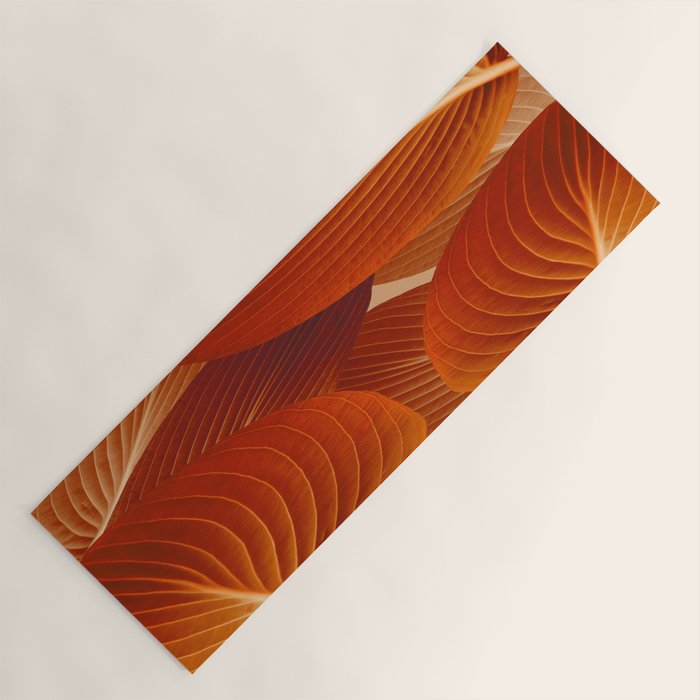 Leaves in Terracotta Color #decor #society6 #buyart Yoga Mat Gallery Image 1