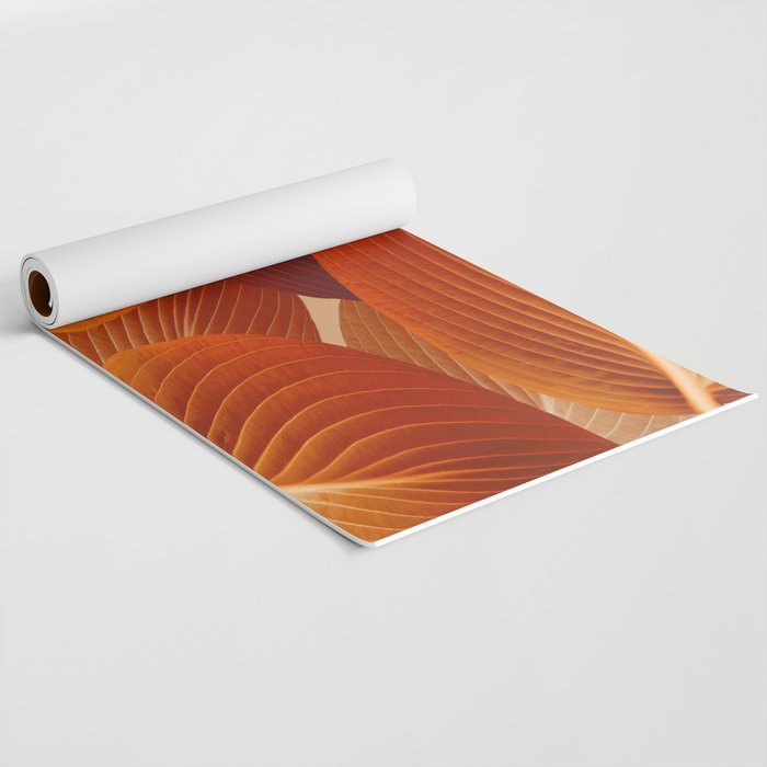 Leaves in Terracotta Color #decor #society6 #buyart Yoga Mat Gallery Image 2