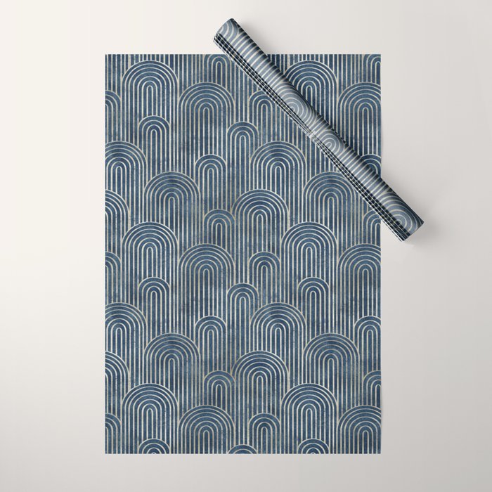 Art Deco Striped Arches Wrapping Paper Gallery Image 1