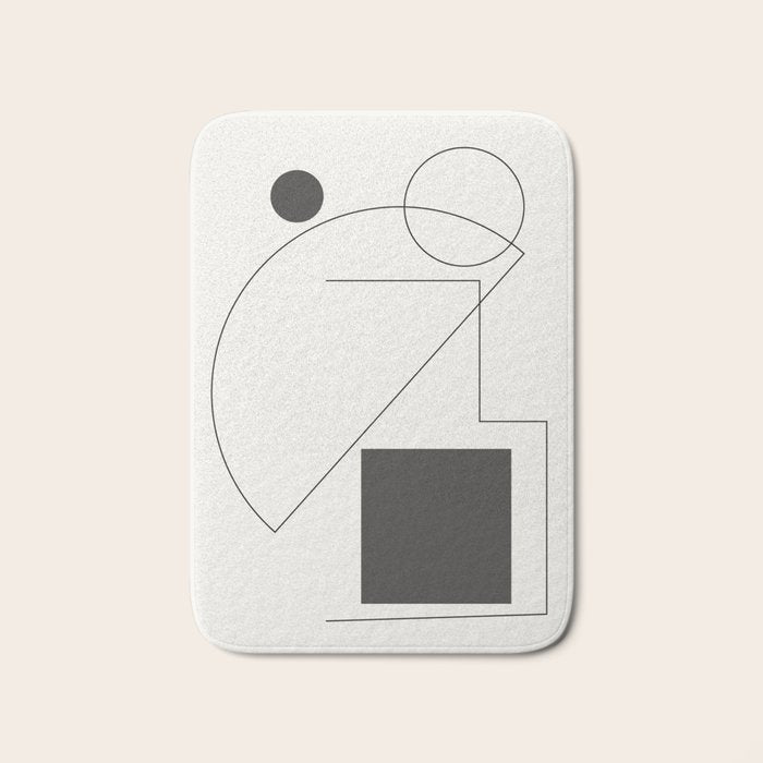 Abstract Minimal Geometric 2 Bath Mat Gallery Image 1
