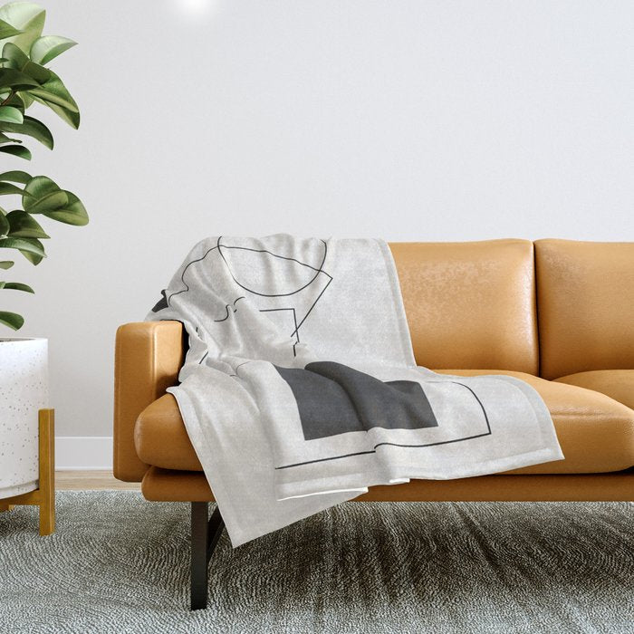 Abstract Minimal Geometric 2 Throw Blanket Gallery Image 1