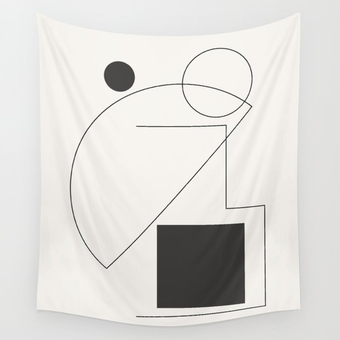 Abstract Minimal Geometric 2 Wall Tapestry Gallery Image 1