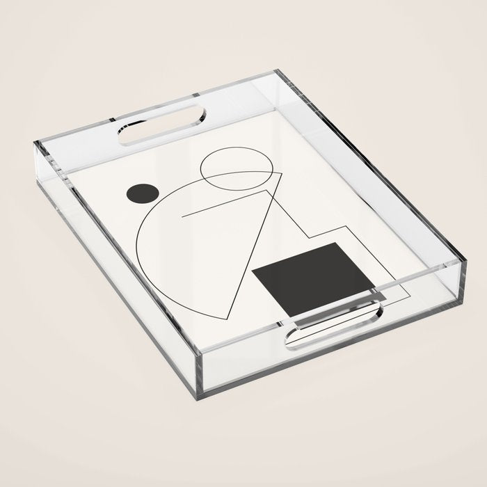 Abstract Minimal Geometric 2 Acrylic Tray Gallery Image 1