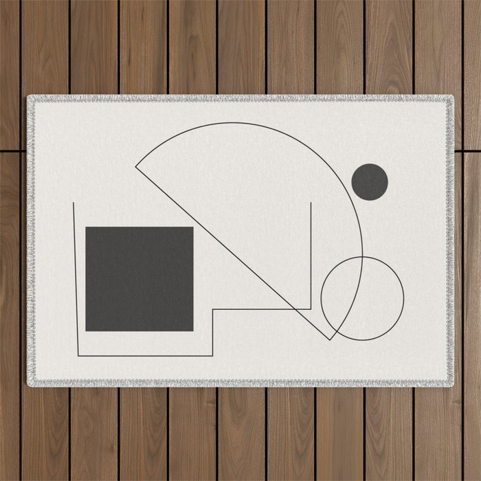 Abstract Minimal Geometric 2 Outdoor Rug Gallery Image 1