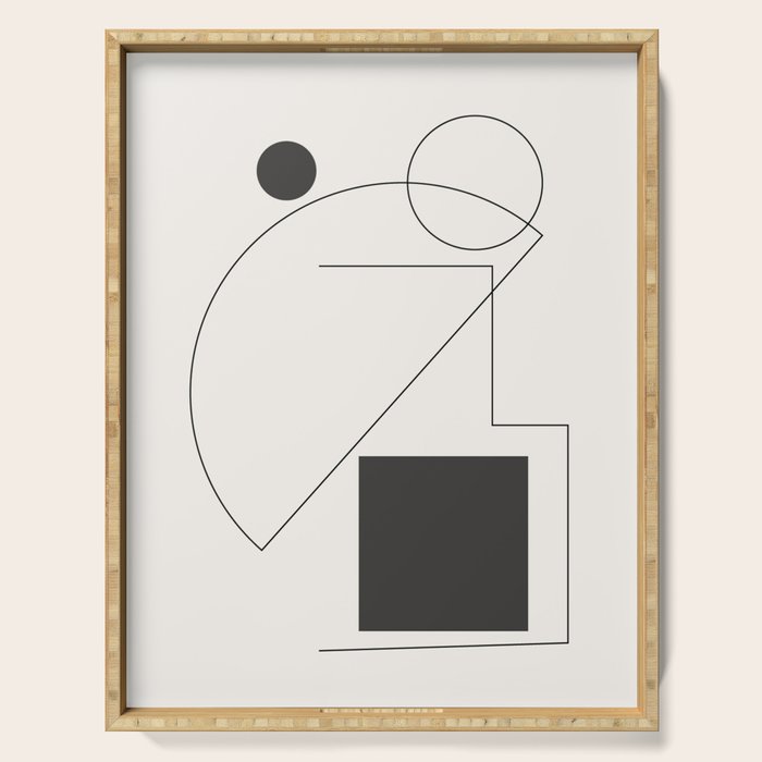 Abstract Minimal Geometric 2 Serving Tray Gallery Image 1