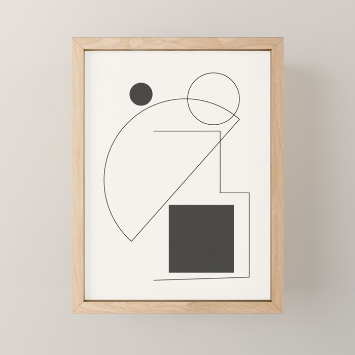 Abstract Minimal Geometric 2 Mini Art Print Gallery Image 1