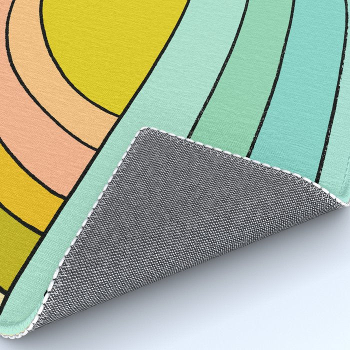 daydreams glassy swells and sunrise radiate by surfy birdy Rug Gallery Image 4