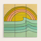 daydreams glassy swells and sunrise radiate by surfy birdy Wood Wall Art Gallery Image 1