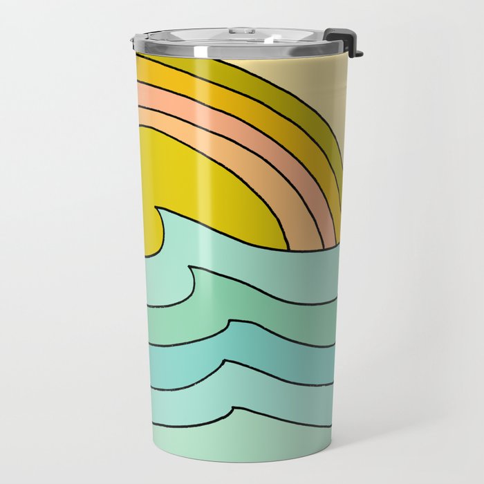 daydreams glassy swells and sunrise radiate by surfy birdy Travel Mug Gallery Image 2