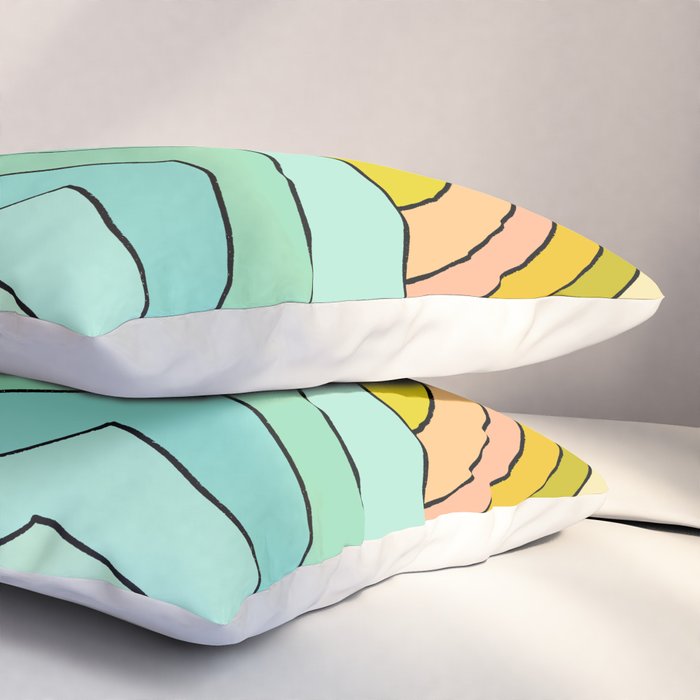 daydreams glassy swells and sunrise radiate by surfy birdy Pillow Sham Gallery Image 3