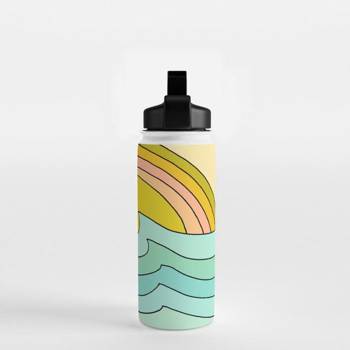 daydreams glassy swells and sunrise radiate by surfy birdy Water Bottle Gallery Image 2