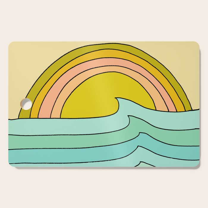 daydreams glassy swells and sunrise radiate by surfy birdy Cutting Board Gallery Image 1