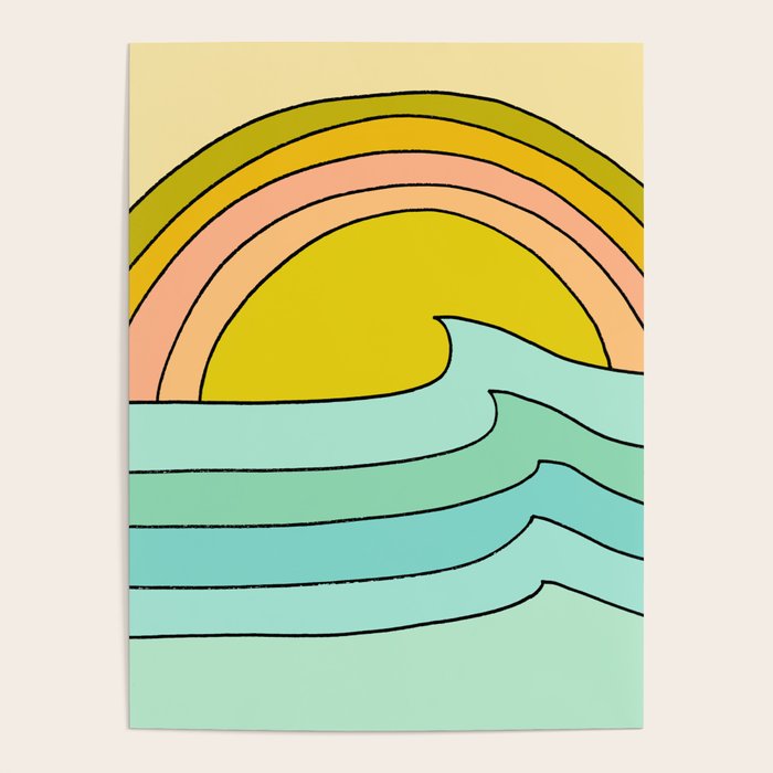 daydreams glassy swells and sunrise radiate by surfy birdy Poster Gallery Image 1