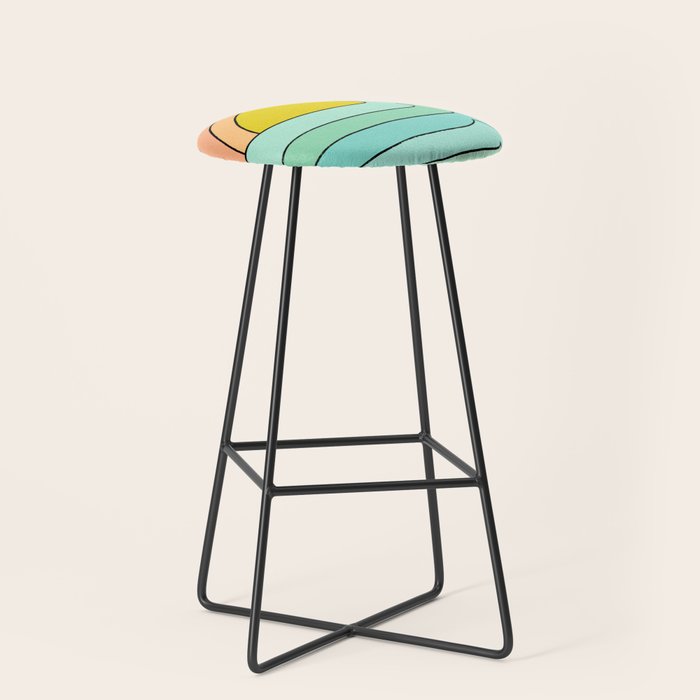 daydreams glassy swells and sunrise radiate by surfy birdy Stool Gallery Image 1