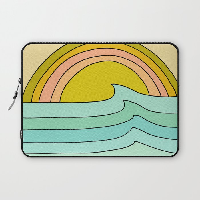 daydreams glassy swells and sunrise radiate by surfy birdy Laptop Sleeve Gallery Image 1
