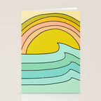 daydreams glassy swells and sunrise radiate by surfy birdy Stationery Card Gallery Image 2