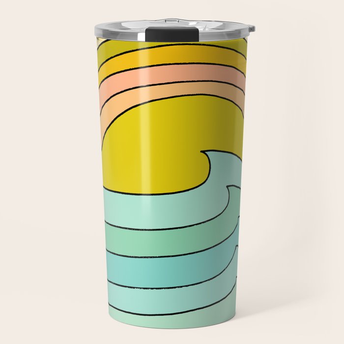 daydreams glassy swells and sunrise radiate by surfy birdy Travel Mug Gallery Image 1