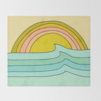 daydreams glassy swells and sunrise radiate by surfy birdy Throw Blanket Gallery Image 2