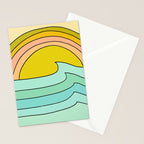 daydreams glassy swells and sunrise radiate by surfy birdy Stationery Card Gallery Image 2