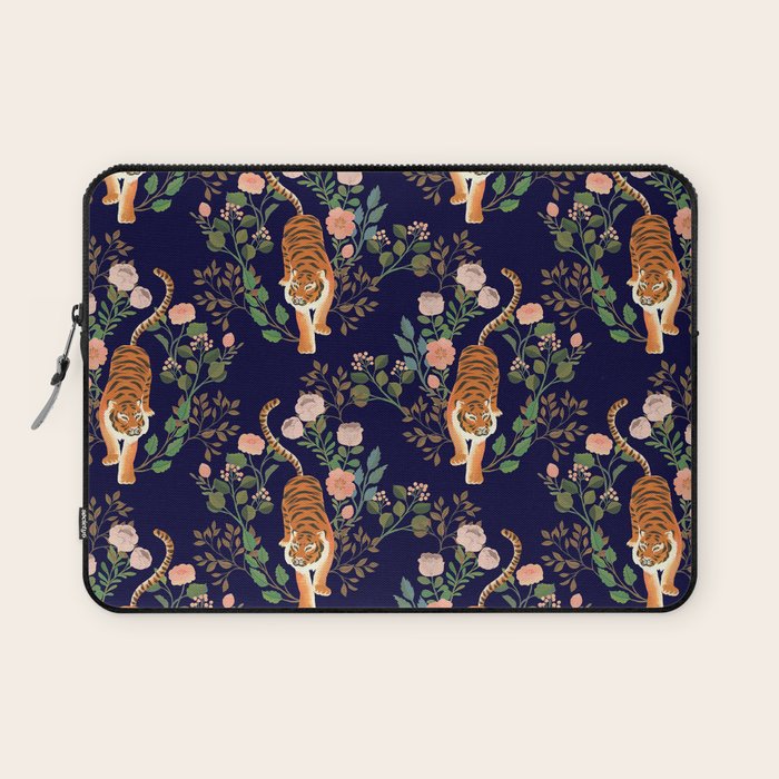 Tiger Floral Garden Laptop Sleeve Gallery Image 1