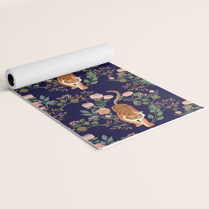 Tiger Floral Garden Yoga Mat Gallery Image 2