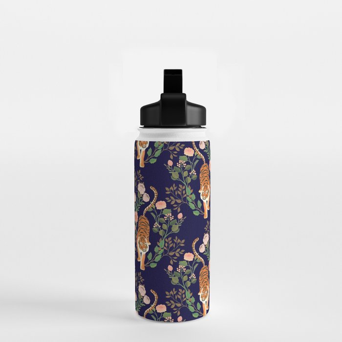 Tiger Floral Garden Water Bottle Gallery Image 2
