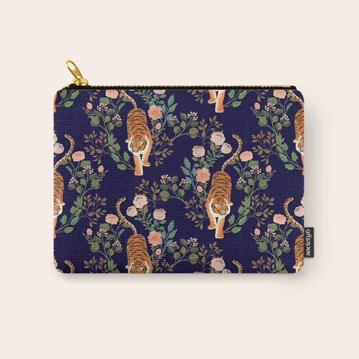 Tiger Floral Garden Carry All Pouch Gallery Image 1